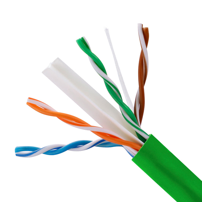 Cat.6 UTP 23WG Solid CMP Bulk Cable, 1000ft, Green (UL)
