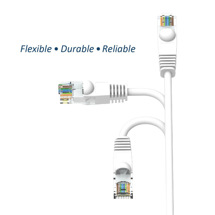 Cat.6A Booted Patch Cord, 2ft, White