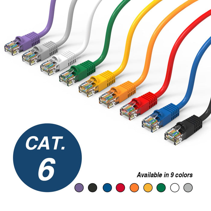 Cat.6 Booted Patch Cord, 2ft, Purple