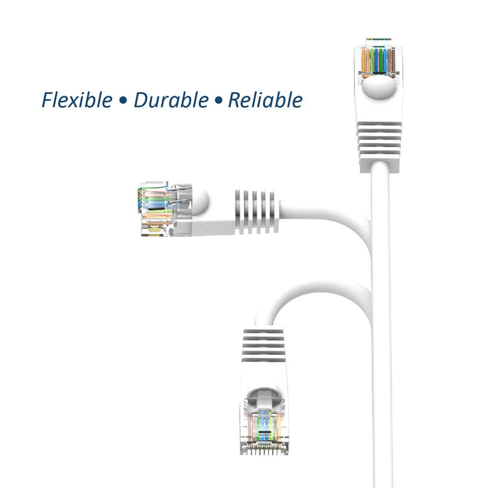 Cat.6 Booted Patch Cord, 15ft, White