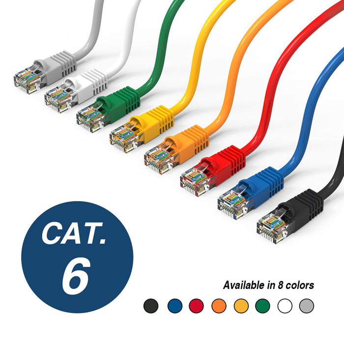 Cat.6 Booted Patch Cord, 2ft, Yellow