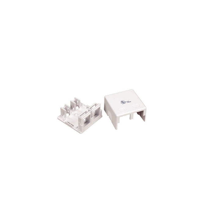 Surface Mounting Box w/o keystone jack, white, 2 ports