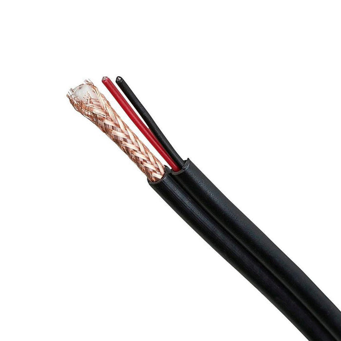 RG59 w/ 2x18AWG Power Siamese Cable 500ft. Black CM